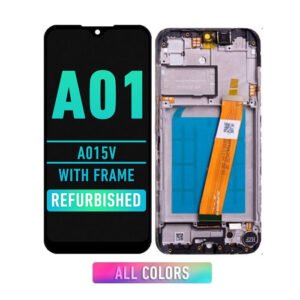 Samsung Galaxy A01 (A015V / 2020) LCD Screen Assembly Replacement With Frame (Type-C / Narrow FPC Connector)