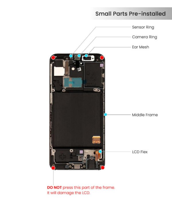 Samsung Galaxy A40 (A405 / 2019) OLED Screen Assembly Replacement With Frame - Image 5