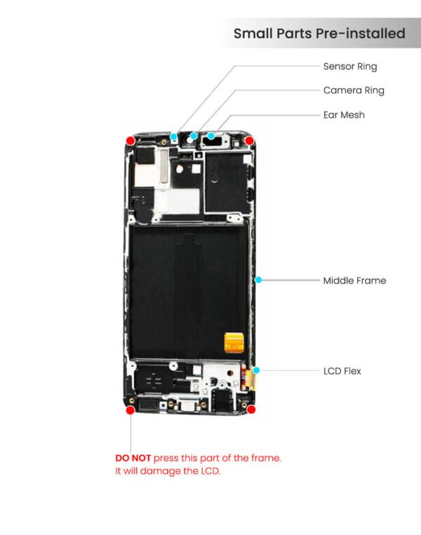 Samsung Galaxy A41 (A415F / 2020) LCD Screen Assembly Replacement With Frame - Image 5